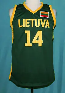

high quality #14 JONAS VALANCIUNAS Lietuva Lithuania Throwback mens Basketball Jersey Embroidery Stitched any Number and name