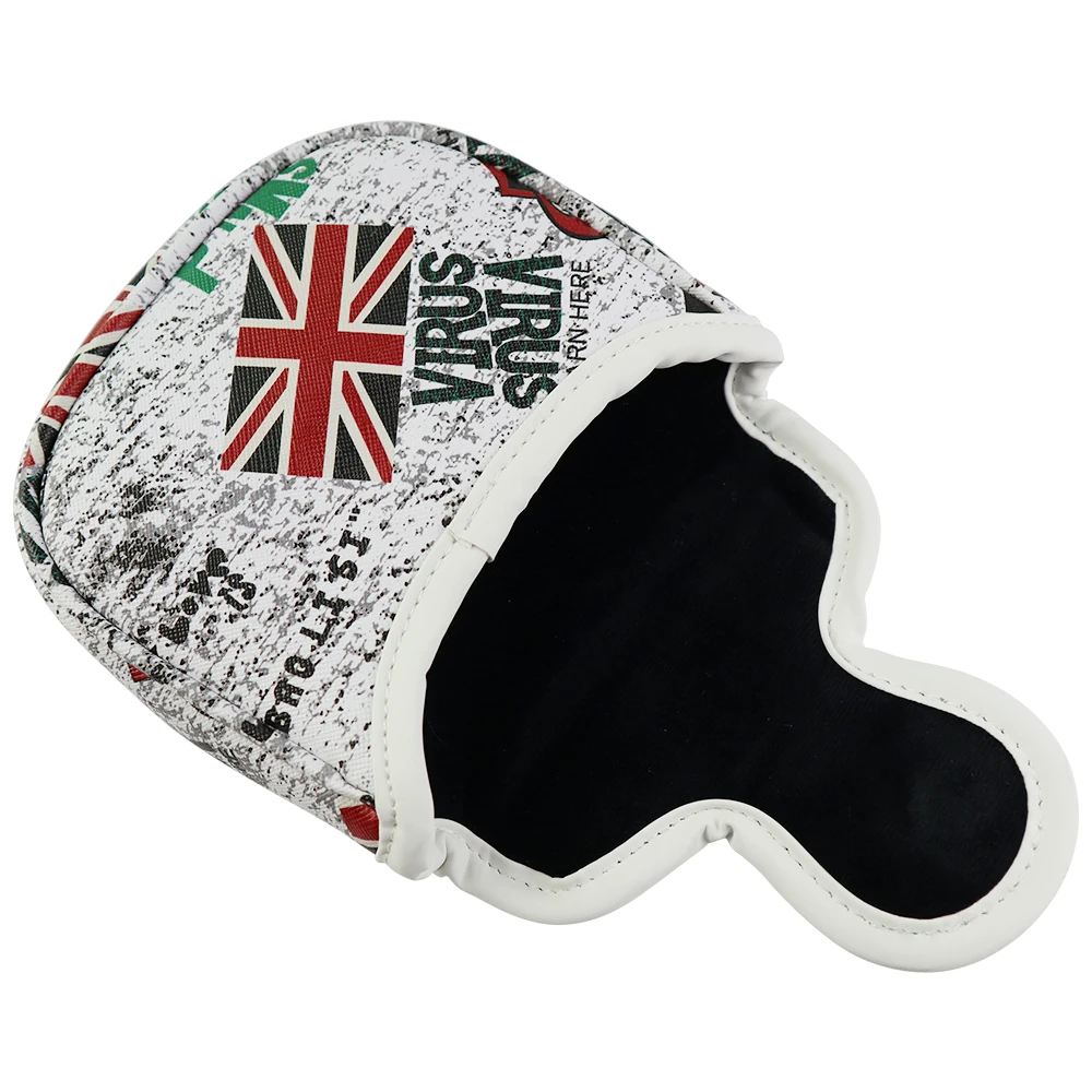 Magnetic Closure Golf Putter Cover For Blade Mallet Putter Club Soft PU Anti-scratch Golf Headcovers