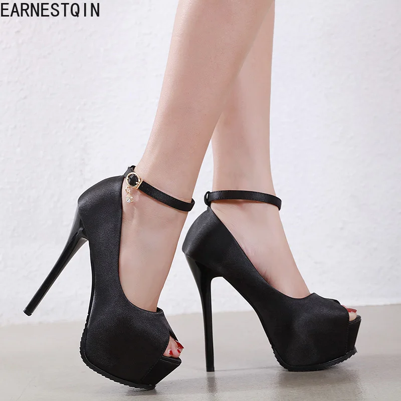 

Sexy Peep toe Woman Pumps Wedding Party Shoes Platform High Heels ladies shoes