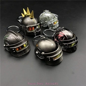 

PUBG Big Escape Alloy Keychain Three Level Helmet Game Peripheral Key Chain Model Character Exquisite Metal Pendant Keyring