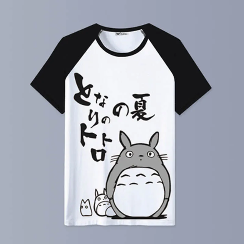 Футболка Totoro Аниме Миядзаки Хаяо Косплей Костюм футболка с коротким рукавом