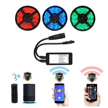 

Smart Home RGB Ribbon LED Strip Light Automation Waterproof 5M WiFi Flexible RGB Strip Light Work with Alexa for Google Home EU