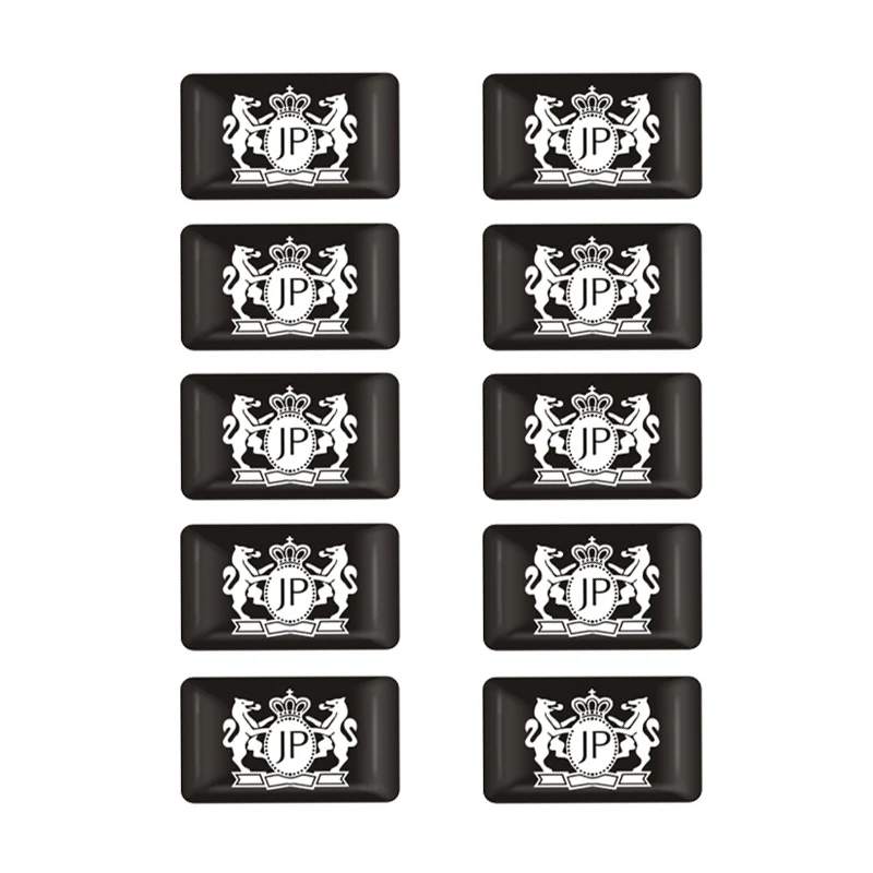Silver 20pcs 3D эпоксидная эмблема JP соединительная планка производство знак, наклейка на автомобиль для Lada и BMV Audi Ford Focus, Volkswagen Nissan Toyota декоративная наклейка - Название цвета: Silver 20pcs
