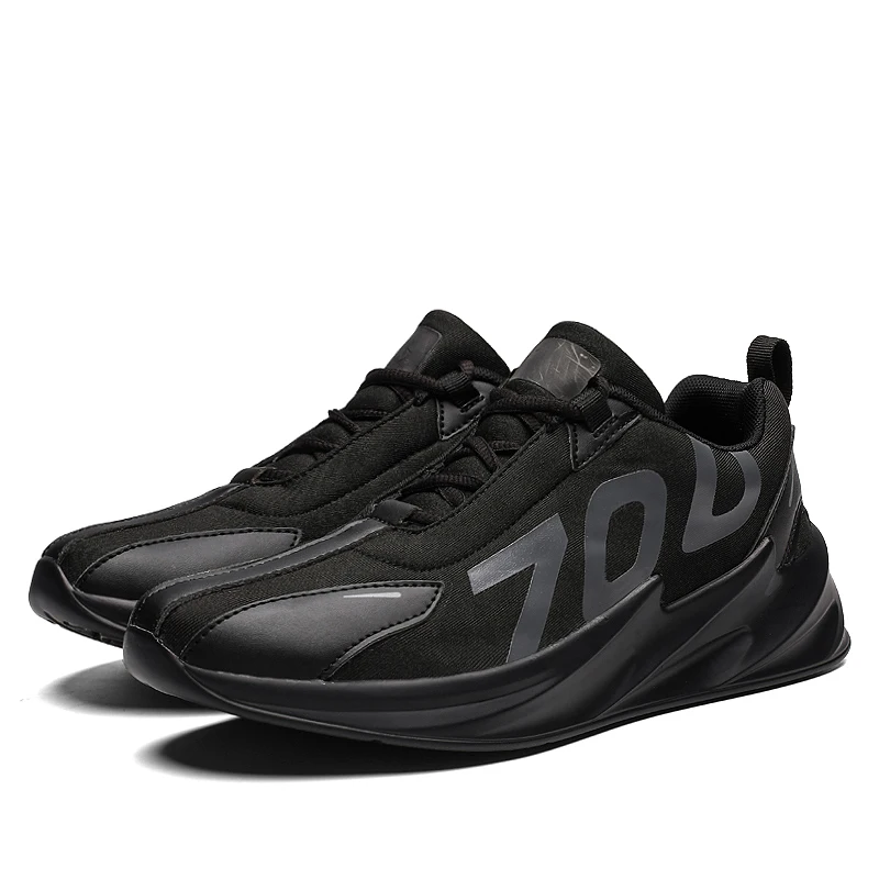 Новинка; мужские кроссовки для тенниса; сверхлегкие дышащие кроссовки на массивной платформе; спортивные теннисные кроссовки; мужские повседневные кроссовки; 0532 - Цвет: Черный