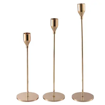 

Minimalism Wedding Dinning Candle Holders Iron Candle Holder Home Table Decorative Candlestick Party Candle Stands