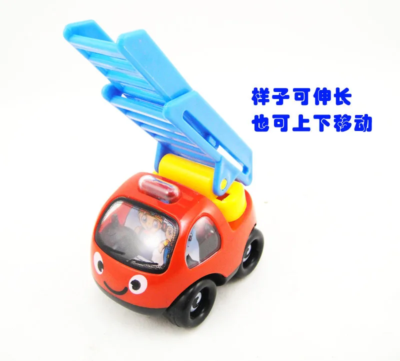 Le Chi New Style Warrior Engineering Vehicle Solid Color Four Cars Cartoon Engineering Vehicle Toy