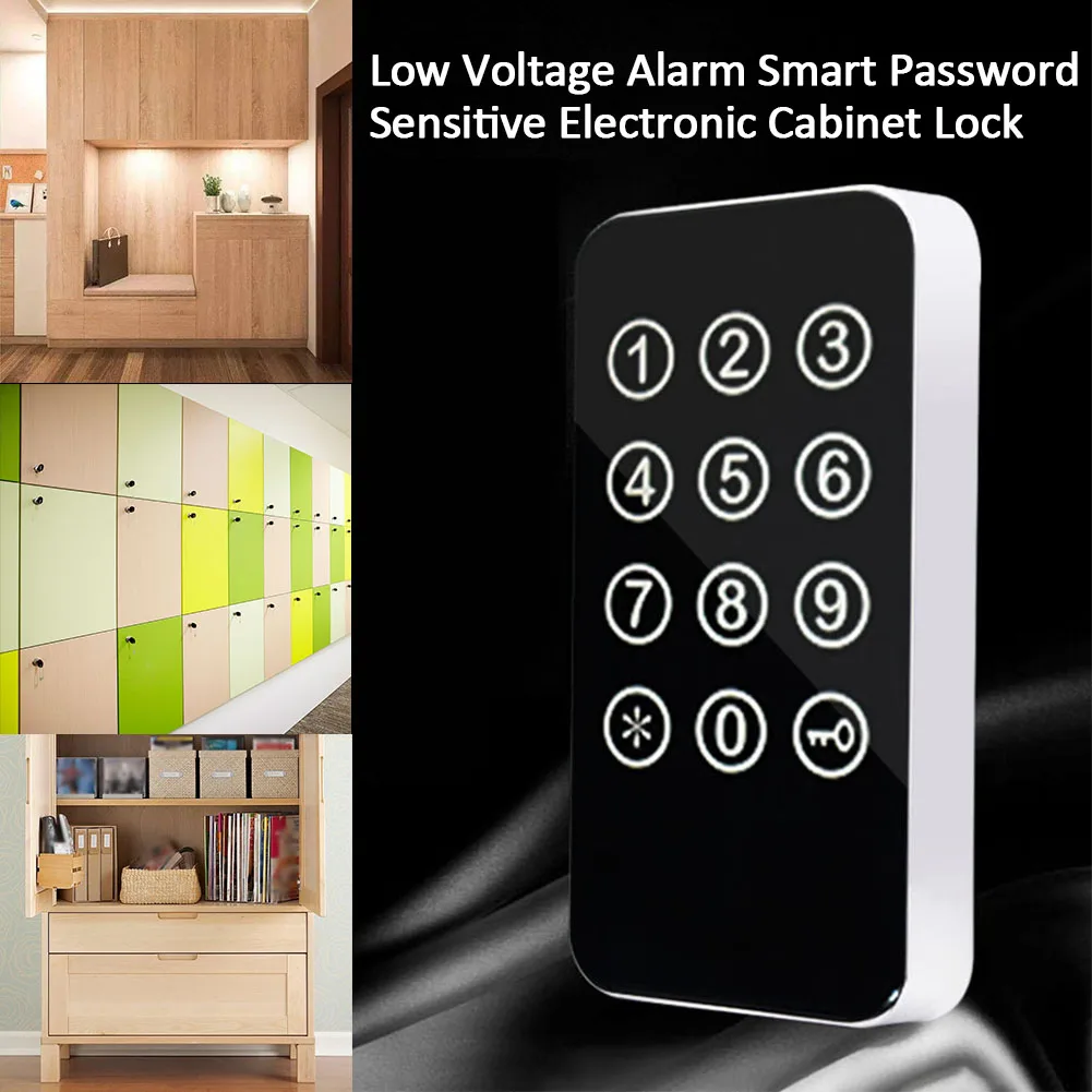 Easy Install Drawer Sauna Digital Zinc Alloy Electronic Sensitive Smart Protective Low Voltage Alarm Cabinet Lock Password