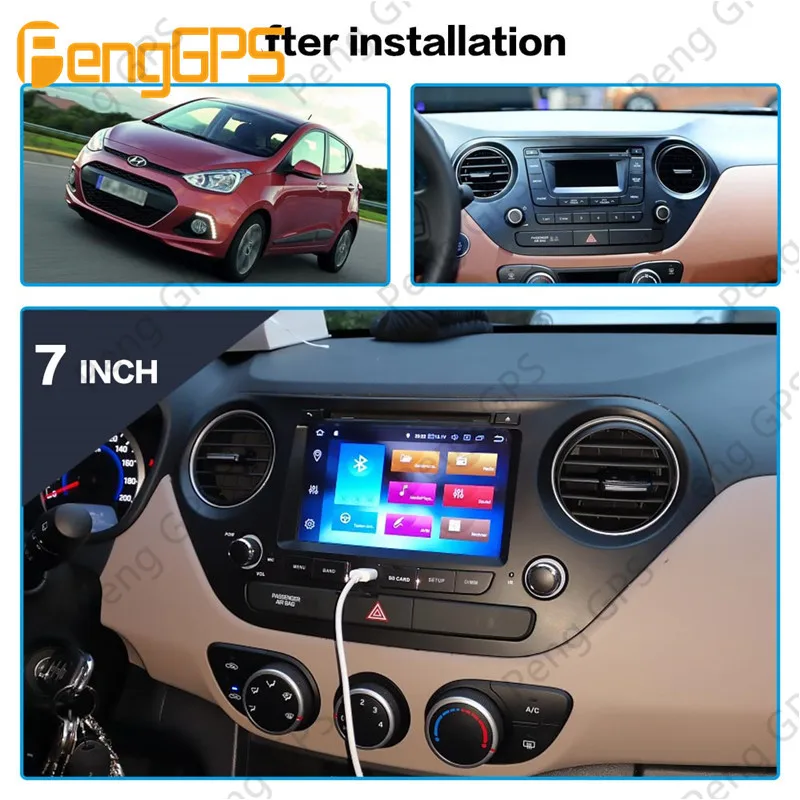 Android 9,0 4+ 64 Гб px5 встроенный DSP автомобильный dvd-плеер Мультимедиа Радио для hyundai I10 I-10 2013- gps навигация