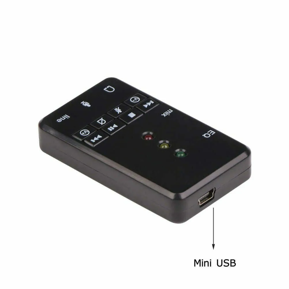 USB порт легкий независимый Виртуальный 7,1 мини конвертер стерео портативный домашний внешний Запись Звуковая карта аудио
