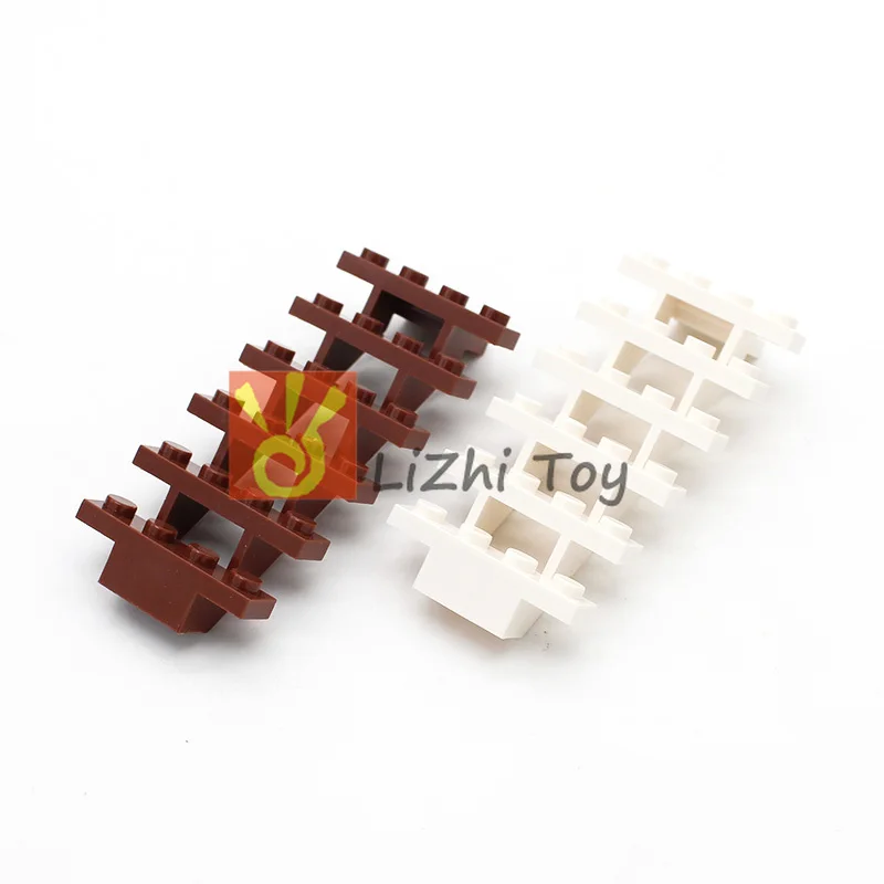 Moc Stairs 7X4X6 прямой открытый 30134 DIY Просветленный Блок Кирпича совместим со всеми