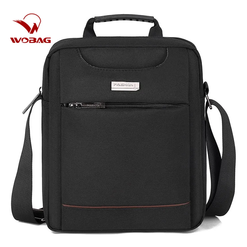 

Vertical Pure Men Business Messenger Bag Casual Shoulder Zip Computer Bag Large Capacity