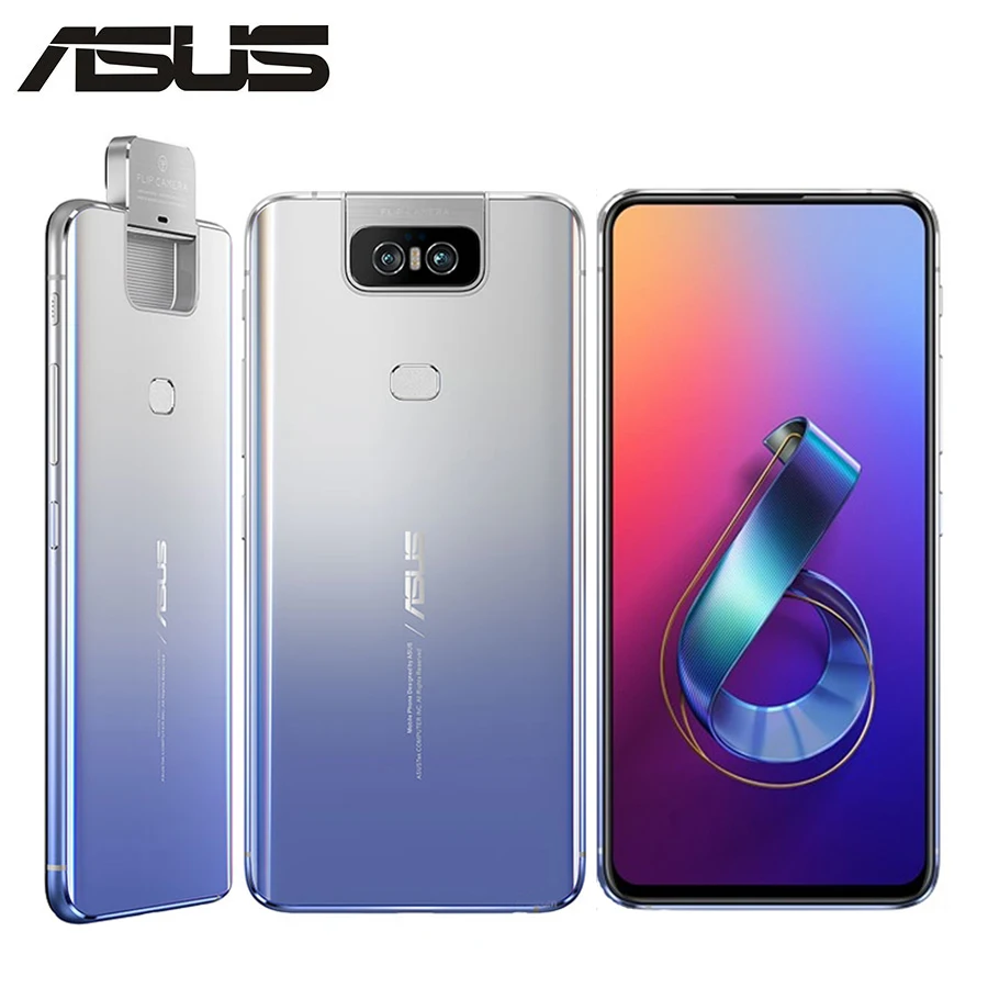 

Global Version Asus Zenfone 6 ZS630KL Mobile Phone 8GB RAM 256GB ROM Snapdragon855 6.4"1080x2340 5000mAh NFC Dual SIM Android9.0