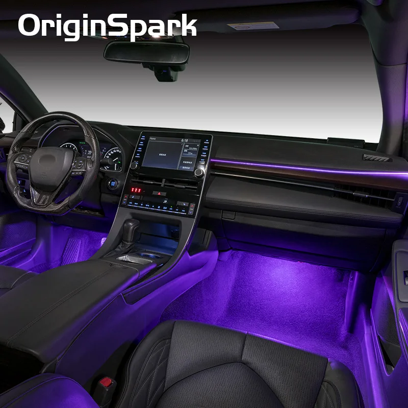 OriginSpark for Toyota Corolla RAV4 Highlander Camry AVALON LED interior atmosphere Music control lamp/light for 7 Colors