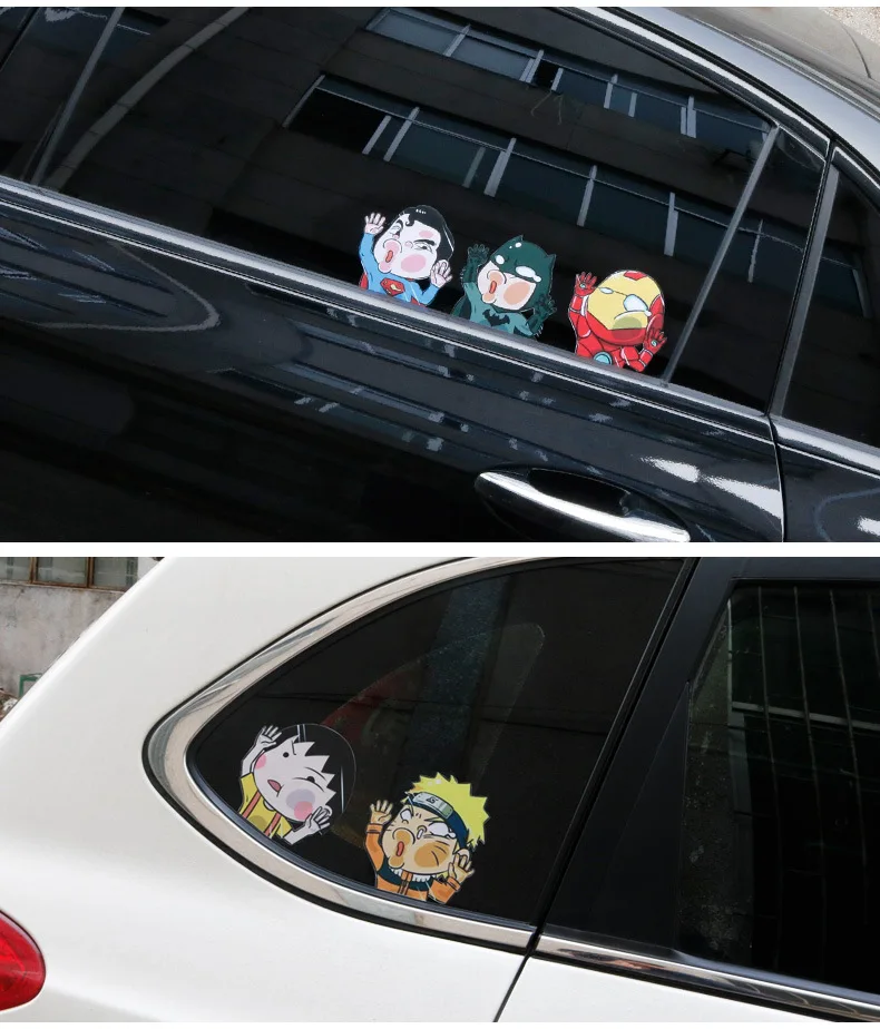 Car Cool Fun Hit Face Bumper Stickers Funny Scratch Decorative Sticker Cute after Window Stickers Car Stickers che chuang tie