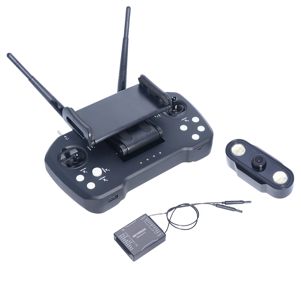 Skydroid T12 мини-пульт дистанционного управления камерой 20 км цифровая карта передачи пульт дистанционного управления камерой 4-в-1 для защиты растений - Цвет: With LED camera