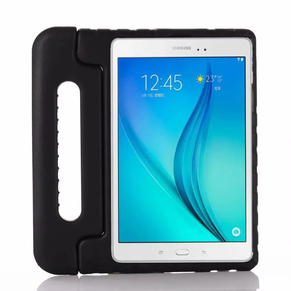 Черный Чехол для планшета для Samsung Galaxy Tab A 10," T510 T515 ручной удароустойчивый эва всего тела крышка ручка с функцией подставки для детей+ подставка для ручек - Цвет: Черный