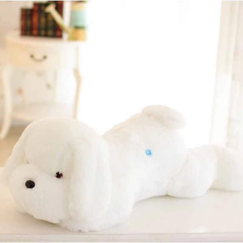 Colorful Glowing Dogs Luminous Plush Children Toys For Girl Baby Kids Toy Dogs Christmas Gift Doll Just6F