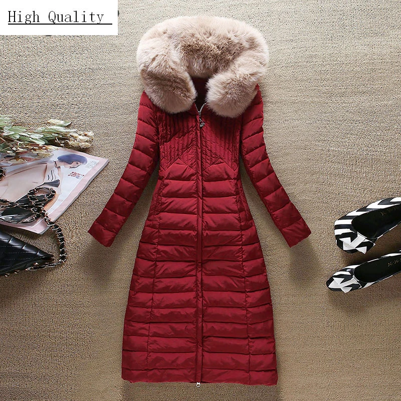 

Winter Coat Female Elegant Women's Down Jacket Women Clothes 2020 Korean 90% Duck Down Coat + Fox Hooded Coats Hiver 9808