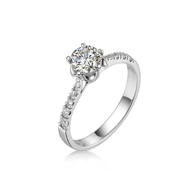 Женское кольцо с муассанитом 0.6ct D 18 К | Украшения и аксессуары