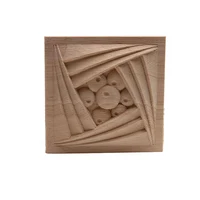 European-style Home Decoration Cabinet Door Bed Decorative Flowers Dongyang Wood Carving White Embryo Long Decals Wood Applique 2