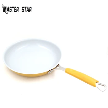 

Master Star High Quality Ceramic Coating Fry Pan Gold Color Frying Pan Induction Use Steak Pot Kitchen Cookware