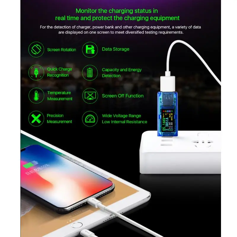 AT35 USB 3,0 ЖК-мультиметр Вольтметр Амперметр измеритель тока power Bank тестер