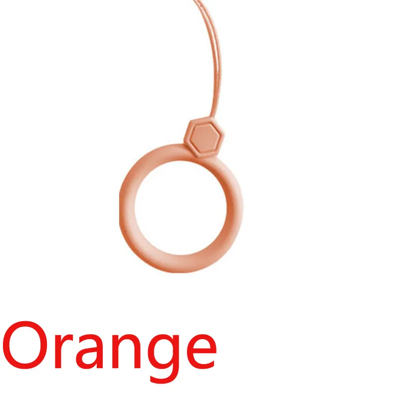 Orange Силиконовое кольцо для мобильного телефона ремешок Силиконовое кольцо для мобильного телефона U диск универсальный силиконовый ударопрочный - Цвет: Orange
