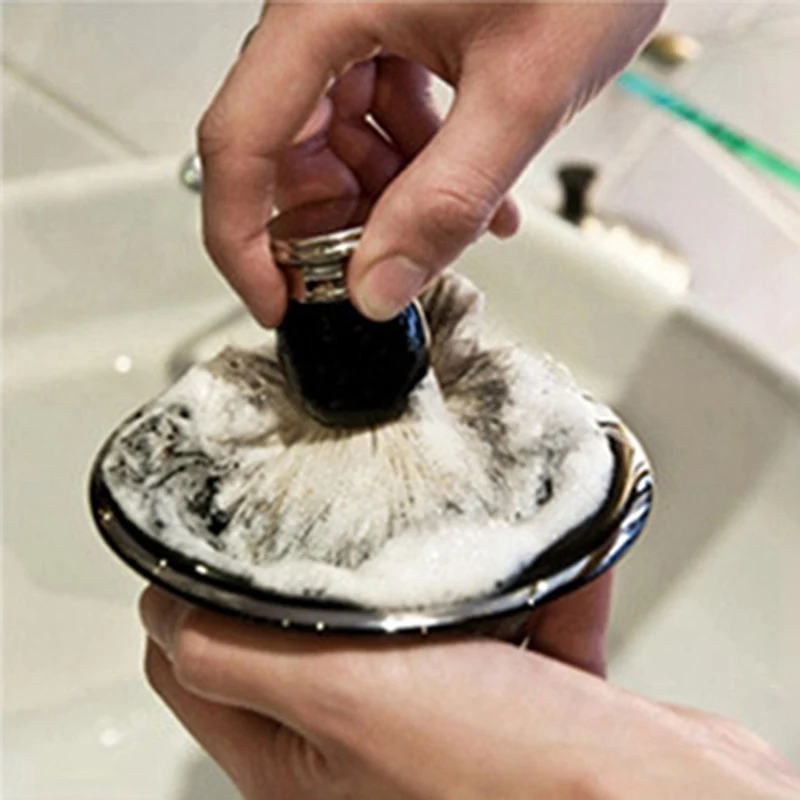 Stainless Steel Shaving Soap Bowl Double Edge Razor Brush Stand For Classic Safety It Shaving Cream Bowl 10.8*4.9CM