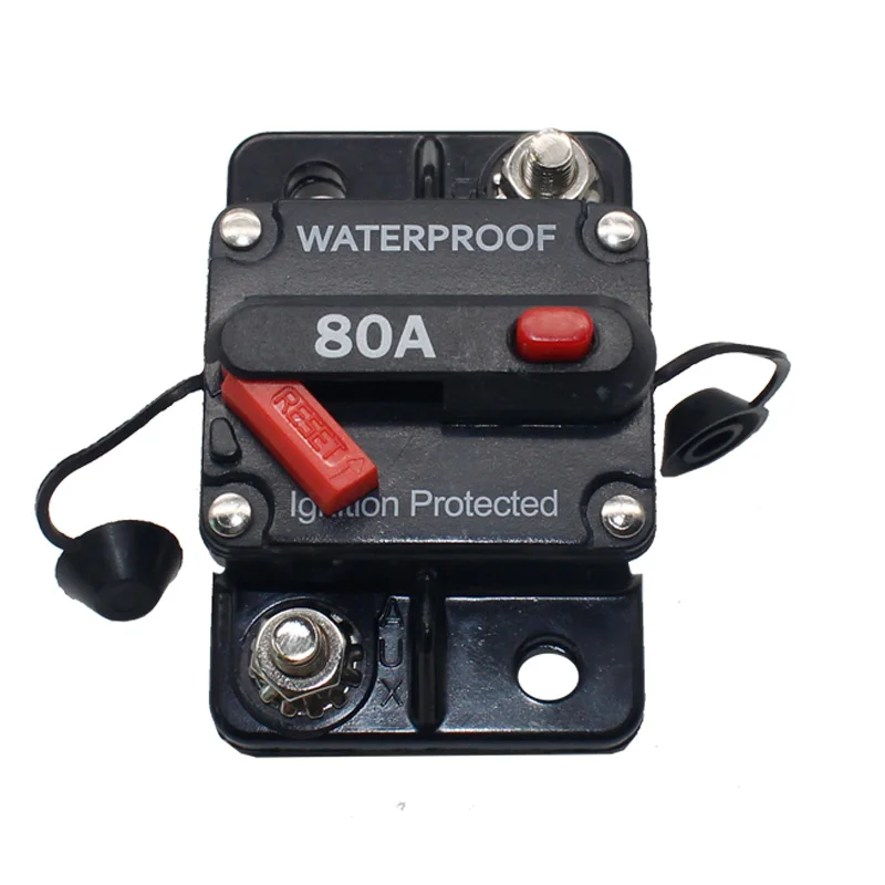 

80a Waterproof overload protector for Boat Marine Car Audio Fuse Circuit Breaker For Truck