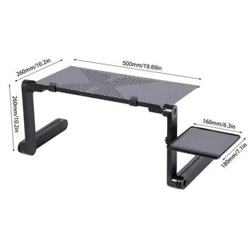 

Multi-functional Aluminium Alloy Compact Foldable Easy to carry Store Adjustable Laptop Stand Desk Table