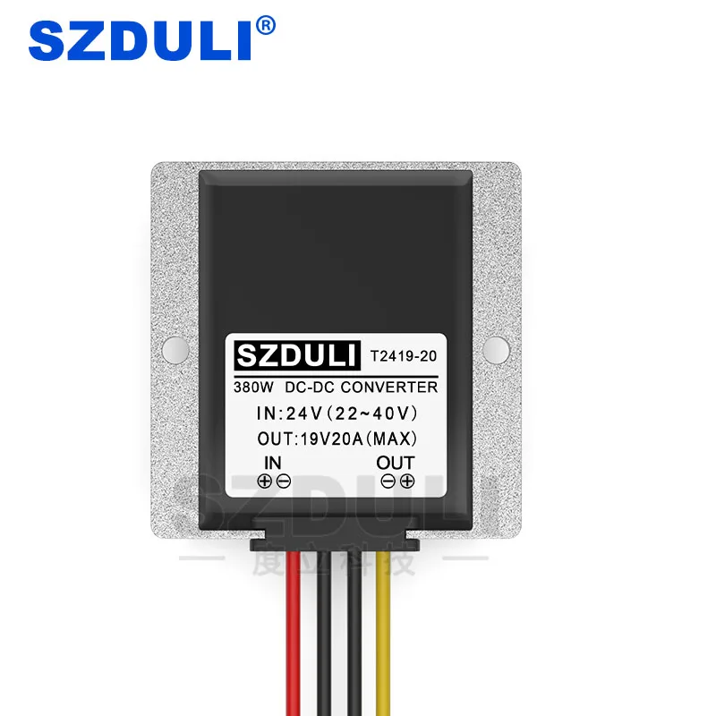 24V to 19V 20A 24 В до 19 в 20A DC преобразователь 24 В DC до 19 в DC редуктор регулятора для автомобильных грузовиков водонепроницаемый IP68 - Цвет: 24V to 19V 20A