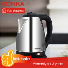 Электрический чайник KONKA, чайник 110 В/220 В 1.8л, чайник для воды из нержавеющей стали, кухонный
