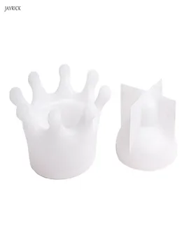 

DIY Cute Crown Jewelry Storage Box Epoxy Resin Casting Silicone Mold Craft Tools
