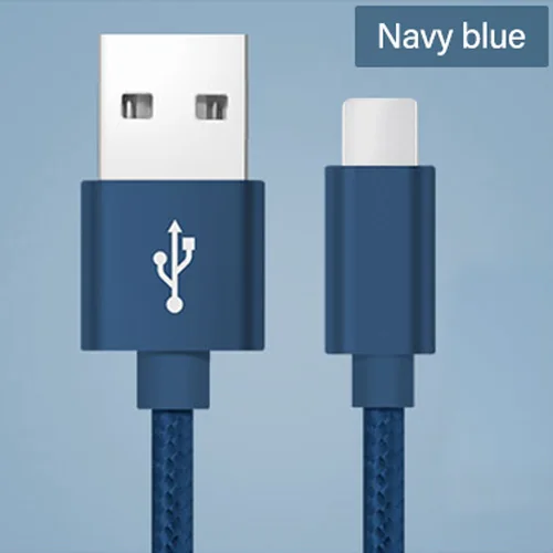 Dark blue VOXLINK USB кабель с нейлоновой оплеткой для iphone x, 8 s, 7 s, быстрая зарядка, синхронизация данных, USB кабель для iphone xs max, 8, 8 Plus, 7, 6, 6 s, ipad mini - Цвет: Dark blue