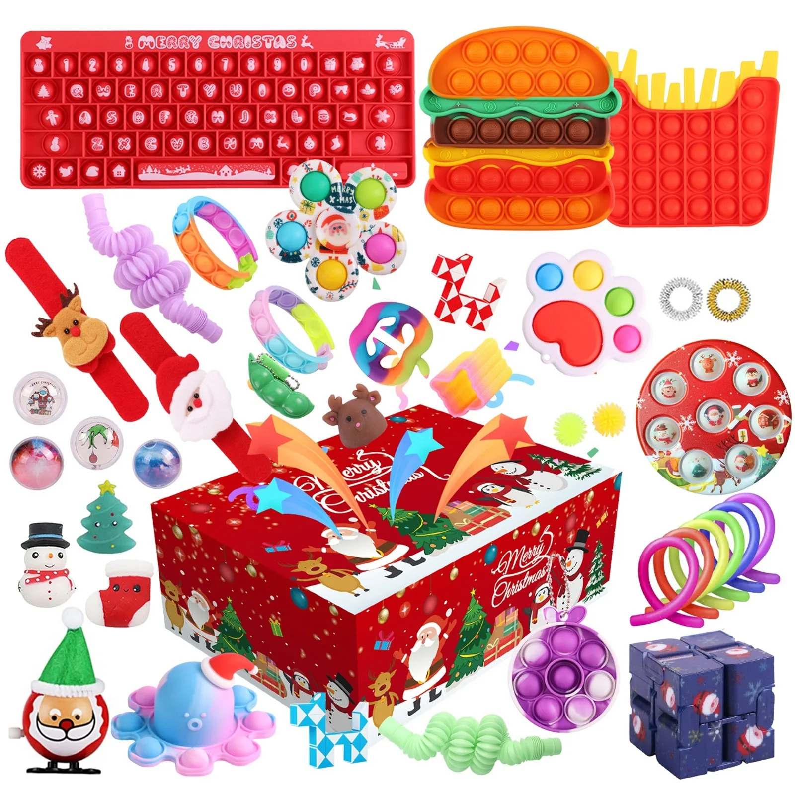 Navidad Fidget Toys Sets Christmas Advent Calendar Rainbow Squeeze Its Navidad Fidget Toys Sets Christmas Advent Calendar Rainbow Squeeze Its