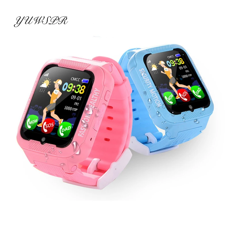 Kids Tracker Watch GPS LBS Location Touch Screen Camera Open Waterproof SD Card Bluetooth SOS Call W