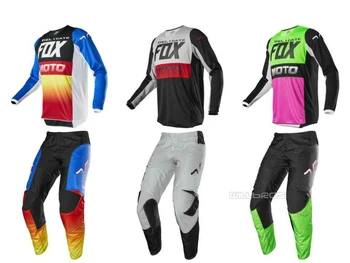 

Delicate FOX Motorbike Racing 180 Fyce Gear Set Off-Road Mens Suit Motorcycle Jersey Pants Suit Scooter Kit