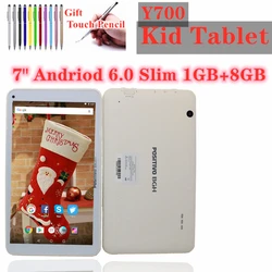 Glavey – tablette PC de 7 pouces, avec Android 6.0, 1 go de ram, 8 go de rom, Quad Core, Y700, RK3126, 1024 x 600IPS, prise en charge WIFI, double caméra, étui en Silicone 