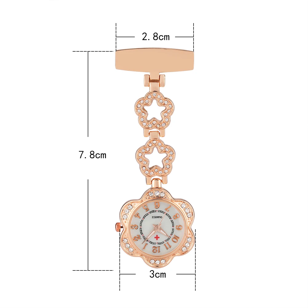 Карманные часы для медсестры с яркими бриллиантами в форме сердца и звезды, с пряжкой, кварцевые часы Gitfs для женщин, доктор, медсестры, Reloj Mujer