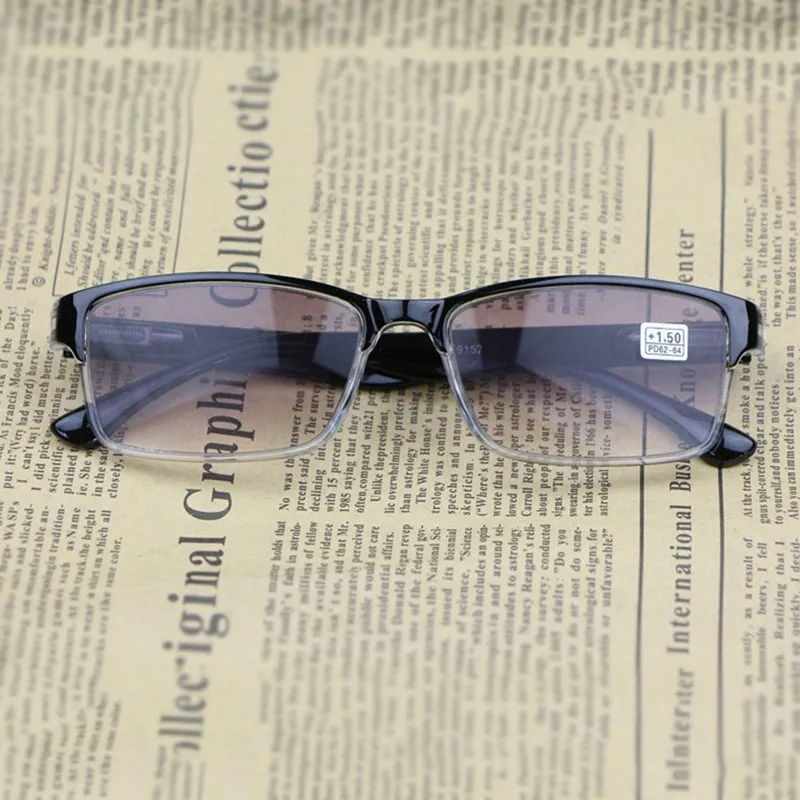 Очки для чтения мужчин и женщин пресбиопические квадратные черные очки в оправе