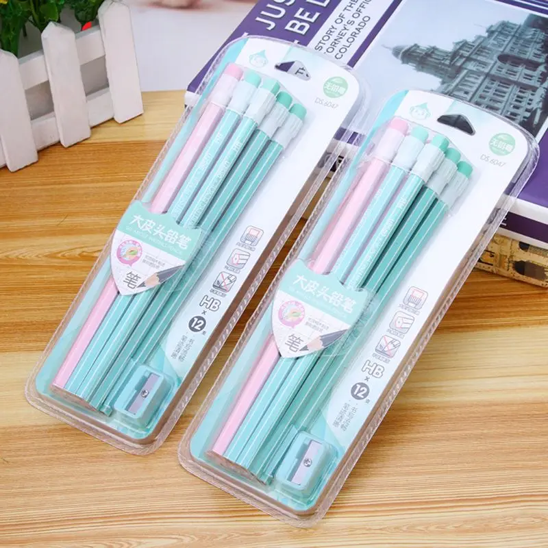 

Wholesale dropshipping 1 Set Fresh And Simple HB Wooden Pencil Sketch Painting Study Office Writing Pen