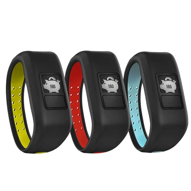 

Two-color Silicone Breathable Watchband Wrist Strap Sports Bracelet Replacement for Garmin Vivofit 3/Vivofit JR/Vivofit JR2 Smar