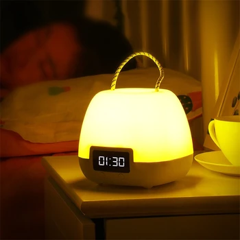 

Wireless LED Clock Timer Night Light With Remote Controller & Hanger Portable USB Rechargeable Lamp For Kitchen Cabinet Wardrobe