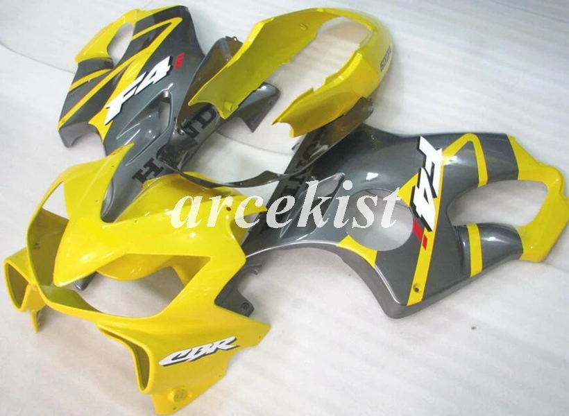 4 подарки литья под давлением новые наборы обтекателей ABS подходят для Honda CBR600 FS F4i 2004 2005 2006 2007 04 05 06 07 набор кузова желтый серый