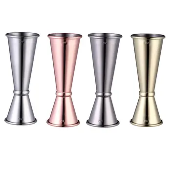 

Stainless Steel Double Shaker Measure Cup 30ml/60ml Bar Jigger Liquo Measuring Tool Kitchen Drink Cups Gadgets