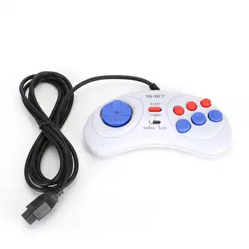 

16Bit 9-Pin Mini Handheld Game Console Ergonomic Gaming Controller White for Sega Mini Game Console New