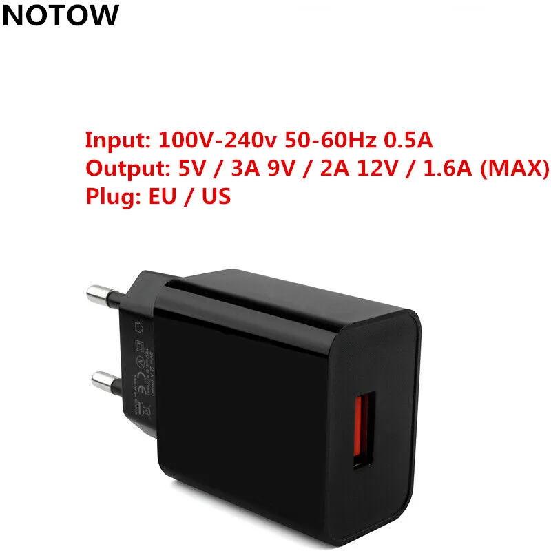 NOTOW 5V 3A EU/US штекер широко QC3.0 USB настенное зарядное устройство адаптер питания быстрая зарядка для iPhone для samsung смартфон