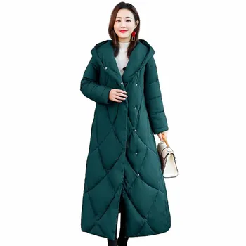 

2019 Promotion Sale High Quality Plus Size Cotton Parkas Women Winter X-long Coat Female Cotton-padded Jacket Hooded Outerwear