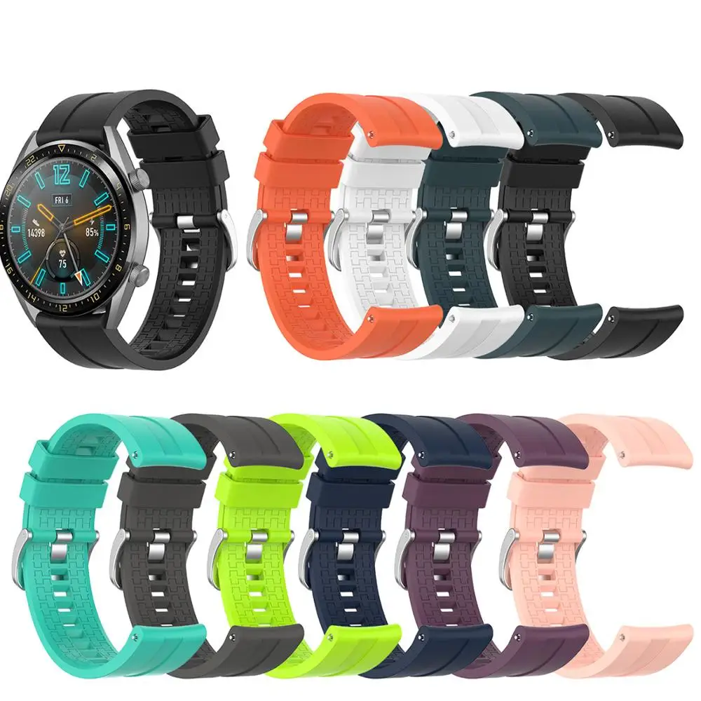 22 мм ремешок для huawei Watch GT/Honor Watch Magic/Amazfit PACE/samsung Galaxy 46 мм gear S3 спортивный силиконовый браслет на запястье ремешок