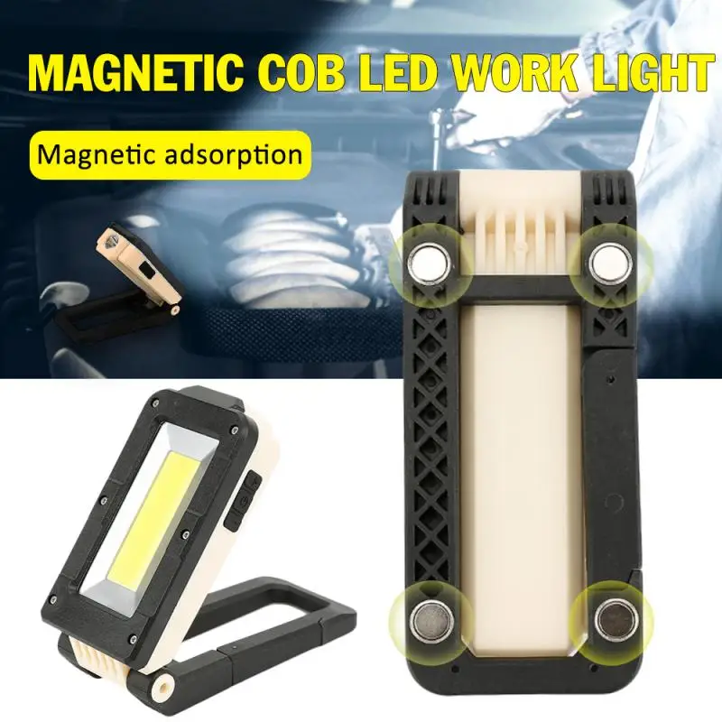 

Multi-function 3-in-1 Rechargeable LED COB Camping Work Inspection Light Lamp Portable Magnetic Folding Torch LED Flashlight